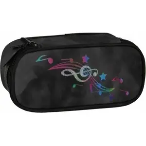 Pencil Case STARPAK PIORNIK SASZ OWAL 1ZAM MUSIC STK PB 12/48 — single-zip oval school pencil pouch