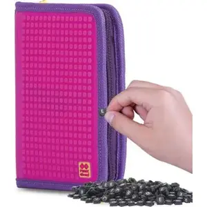 Pencil Case PIXIE PIXIE CREW Alphabet Purple — zippered school pencil pouch