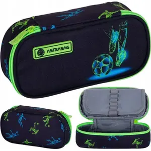 Pencil Case Astra Football Motion AC6 — single-compartment school pouch