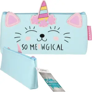Pencil case STARPAK PIORNIK SASZ 1ZAM MEOW STK PB 24/48, single-zip soft pouch