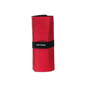 Soft pencil case KOH-I-NOOR DJTR-24 — fabric, red, 215×75 mm