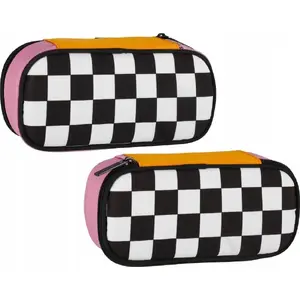 Pencil Case STARPAK PIORNIK SASZ OWAL 1ZAM Chessboard pattern