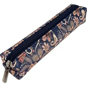 Pencil case Bee-bee 435587 mini rectangular Paisley blue floral