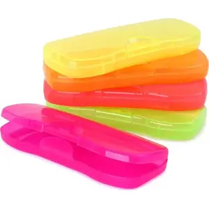 Прозрачный пенал panta plast 328700 — чехол для канцелярии