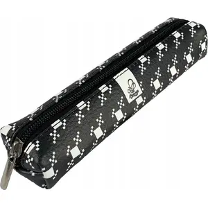 Pencil case TEKA Piórnik mini prostokąt Kwadraty — compact rectangular pencil pouch