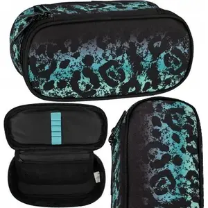 Pencil Case STARPAK STK PIO688 oval single-zip panther print