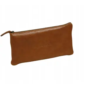 Leather Pencil Case Clairefontaine Flying Spirit Flat, Cognac, 22×11 cm