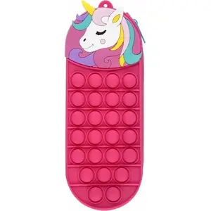 Pencil Case STARPAK PIORNIK SILIKON POP-IT 1ZAM Unicorn - silicone pop-it pencil case with single zipper