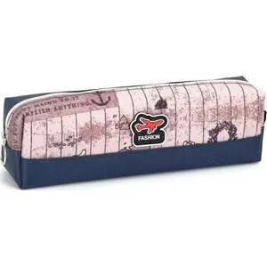 Pencil case tube small Fresh — 'Samolot' navy blue (compact cylindrical school pencilcase)