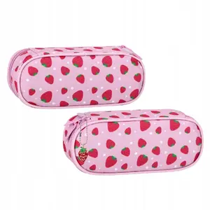 Pencil case STARPAK oval single-zip Fruits pattern STK PIO745