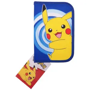 Pencil case Vrige POKÉMON single-decker 300D nylon 20×12.8×3 cm with coloured pencils and accessories