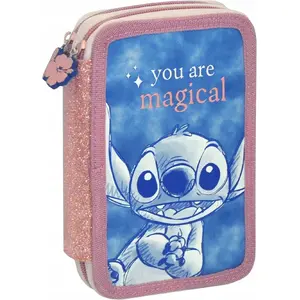 Пенал STITCH 2‑отделения с принадлежностями, модель 77459