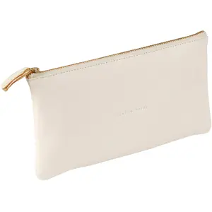 Leather Pencil Case Clairefontaine Flying Spirit Flat White 22x11 cm