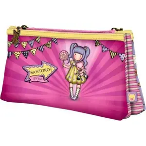 Double Pencil Case Santoro Gorjuss Fairground First Prize – twin-compartment stationery pouch