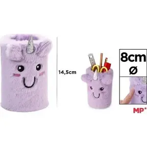 Plush Pencil Case BT21 Unicorn — soft stationery container for school supplies
