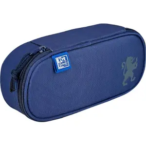 Piórnik Oxford tubular pencil case organizer in jeans fabric by Oxford