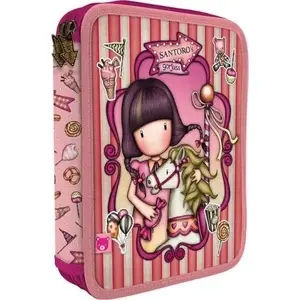 Double Pencil Case with Accessories Santoro Gorjuss Fairground