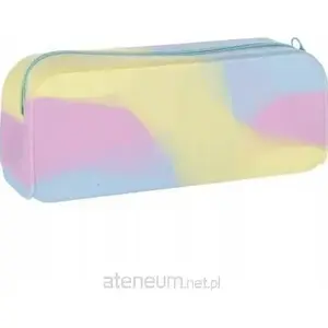 Пенал STARPAK PIORNIK SILIKON 1ZAM ART PASTEL STK PB 24/48PG, силиконовый одно молниевый пенал для канцтоваров