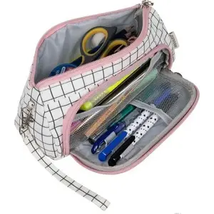 Double foldable pencil case Maaleo model 24509, expandable design, two compartments