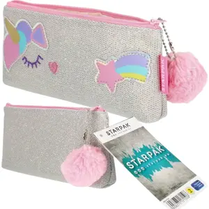 Pencil case STARPAK PIORNIK SASZ 1ZAM STAR STK PB 24/48 – single-zip stationery pouch