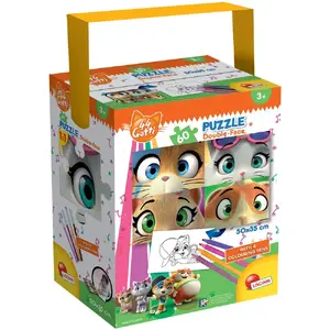 Пазл Lisciani Tub Puzzle Mini 60 – 44 Gatti Eyes Cats, 60 деталей, в компактном тубусе