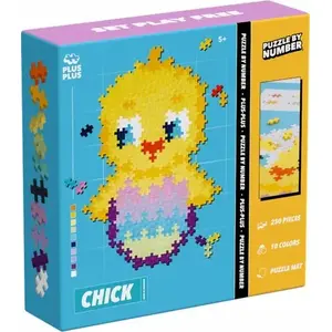Construction Puzzle Set plus plus Kurczak — 250 pieces — numbered design for guided building
