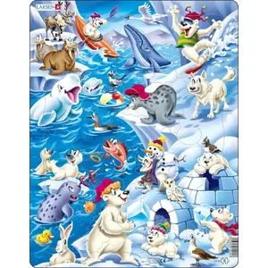 Jigsaw puzzle Larsen Maxi US28 — 36 pieces, Animals (Arctic), 285 mm width