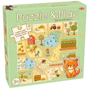 Board game TACTIC My First Puzzle & Play Cat on the Farm — family game, age 3+, 10 min playing time