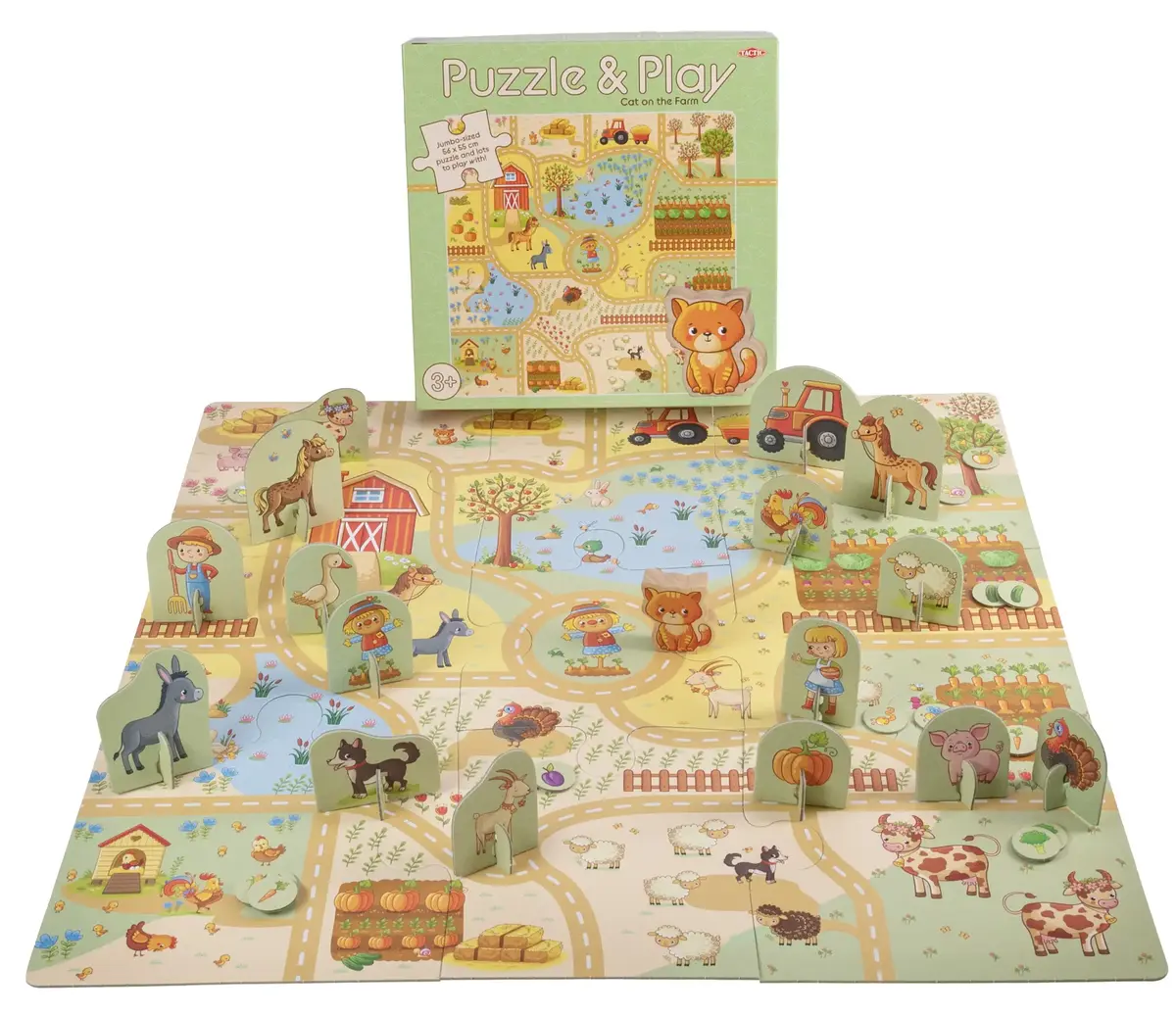 TACTIC My First Puzzle & Play Cat on the Farm board game Photo 2