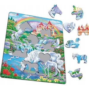 Puzzle Larsen Maxi Unicorns 32 pcs – children's educational jigsaw, large-piece 32-piece set
