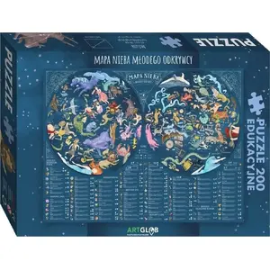 Puzle Artglob Puzzle 200 - Mapa Nieba Młodego Odkrywcy, 200 gab., izglītojoša debesu karte