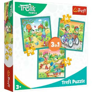 Kāršu puzle TREFL 34872 — 50 detaļas, multfilmas, 200×195 mm, no 3 gadu vecuma