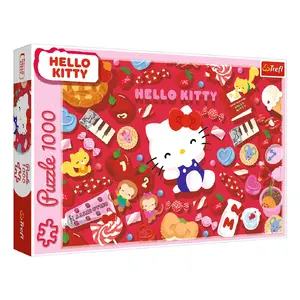 Пазл TREFL Hello Kitty, 1000 элементов, ширина 683 мм, мультяшный