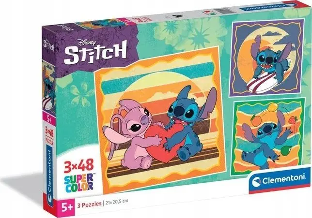 Clementoni Disney Stitch SuperColor puzle 3x48