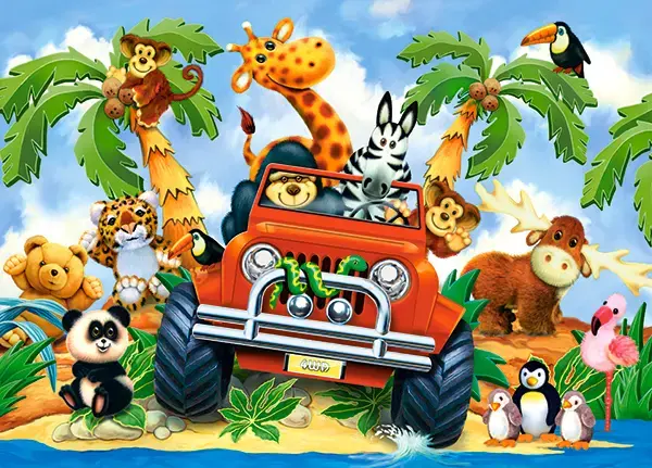 Castorland Softies on Safari jigsaw puzzle 60 pcs Photo 2