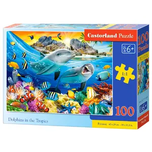 Пазл Castorland Dolphins in the Tropics — 100 элементов, 470×330 мм, 6+