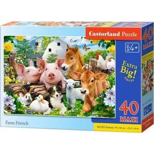 Puzle Castorland 40 Maxi — Castorland Farm Friends, 40 lielas detaļas
