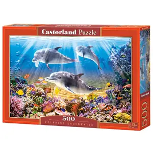 Пазл Castorland Dolphins Underwater 500 шт — 500 деталей, дельфины, 225×325 мм