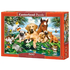 Jigsaw puzzle Castorland Summer Pals — 500 pieces, animals scene, finished size 470×330 mm