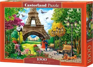 Castorland Puzle Spring in Paris 1000 gabaliņas Pilsētas tēma vecumam no 9 līdz 99 gadiem
