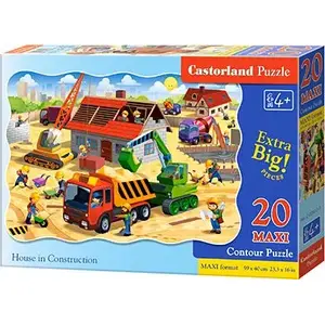 Пазл Castorland «Дом в строительстве», Castorland, 20 макси элементов