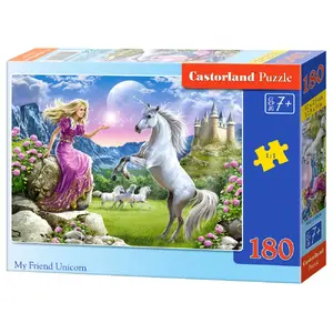 Пазл Castorland My Friend Unicorn — 180 элементов, мультяшный, ширина 320 мм