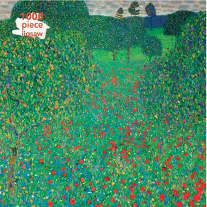 Jigsaw Puzzle (Adult) Flame Tree Publishing Gustav Klimt: Poppy Field – 1-page paper insert