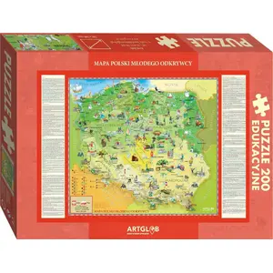 Izglītojošs puzlis Artglob Puzzle 200 - Polska Młodego Odkrywcy, 200 gab., Polijas karte