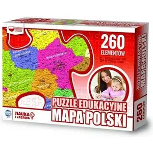 Educational jigsaw puzzle Zachem ZACH0062 — 260 pieces, Map of Poland