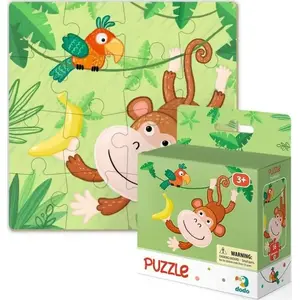 Dodo Puzzle 16 Małpka — Dodo jigsaw puzzle, 16 pieces, children’s educational puzzle