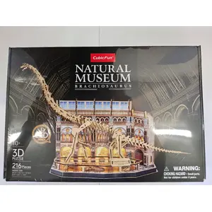 3D LED puzle Dante CubicFun NatMus Brachiosaurus 05447 — izglītojoša saliekama modeļa ar apgaismojumu