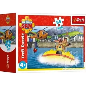 Puzzle set TREFL 54 pieces — model 19762, mini firefighter theme
