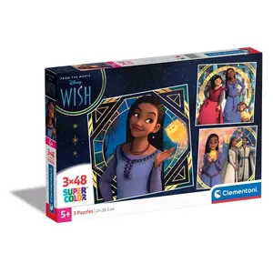 Пазл Clementoni Supercolor Disney Wish — 48 элементов, 320×220 мм, 5+ лет