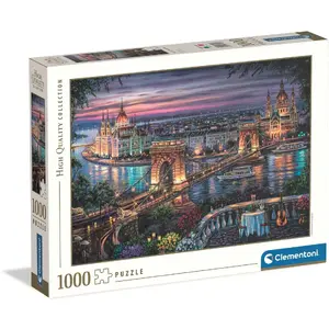 Пазл Clementoni CLE puzzle 1000 Lights of the Danube — 1000 деталей, высокое качество изображения